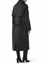 Oblique Caviar Wool Trench Coat