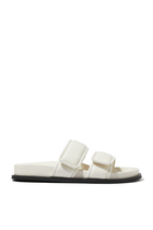 Quilted Leather Slides