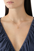 Curly Molten Mini Initial Necklace - D, 18k Recycled Gold Vermeil on Recycled Sterling Silver