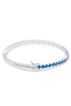 Viola Tennis Bracelet, Sterling Silver & Cubic Zirconia Crystals 