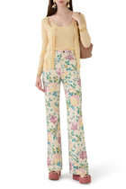Scoop-Neck Fitted Cardigan in Superfine Wool Knit