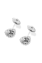 Serpent Bohème XS motif stud earrings, paved with diamonds, in white gold