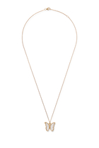 Butterfly Pendant, 18k Yellow Gold & Mother of Pearl