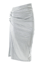 Mid-Length Drapé Pression Slit Skirt