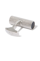 Cable Rope Cufflinks,  White Bronze Plated Base Metal