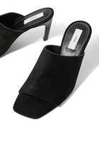 Velour Leather Bandeau 85 Mules