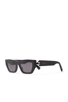 B.zero1 Black Rectangular Sunglasses