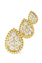Serpent Bohème Triple Motif Stud Earrings, Paved with Diamonds