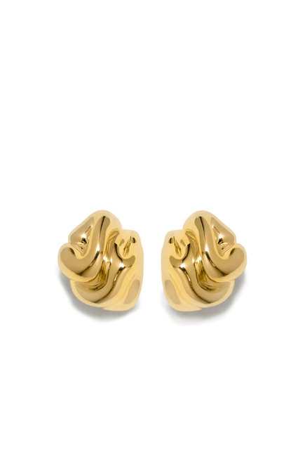 Knoll Earrings, Recycled Sterling Silver Plated in 18ct Yellow Gold Vermeil