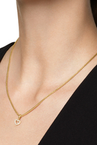 Micro Pavé Open Heart Amulet, 18k Yellow Gold & Diamonds