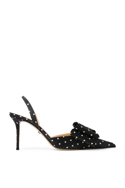 Le Cadeau 85 Polka Dot Slingback Pumps