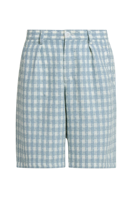 Plaid Pleated Shorts