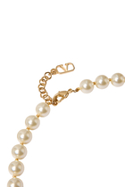 Vlogo Signature Metal Choker, Gold-finished Metal & Swarovski® Crystal Pearls