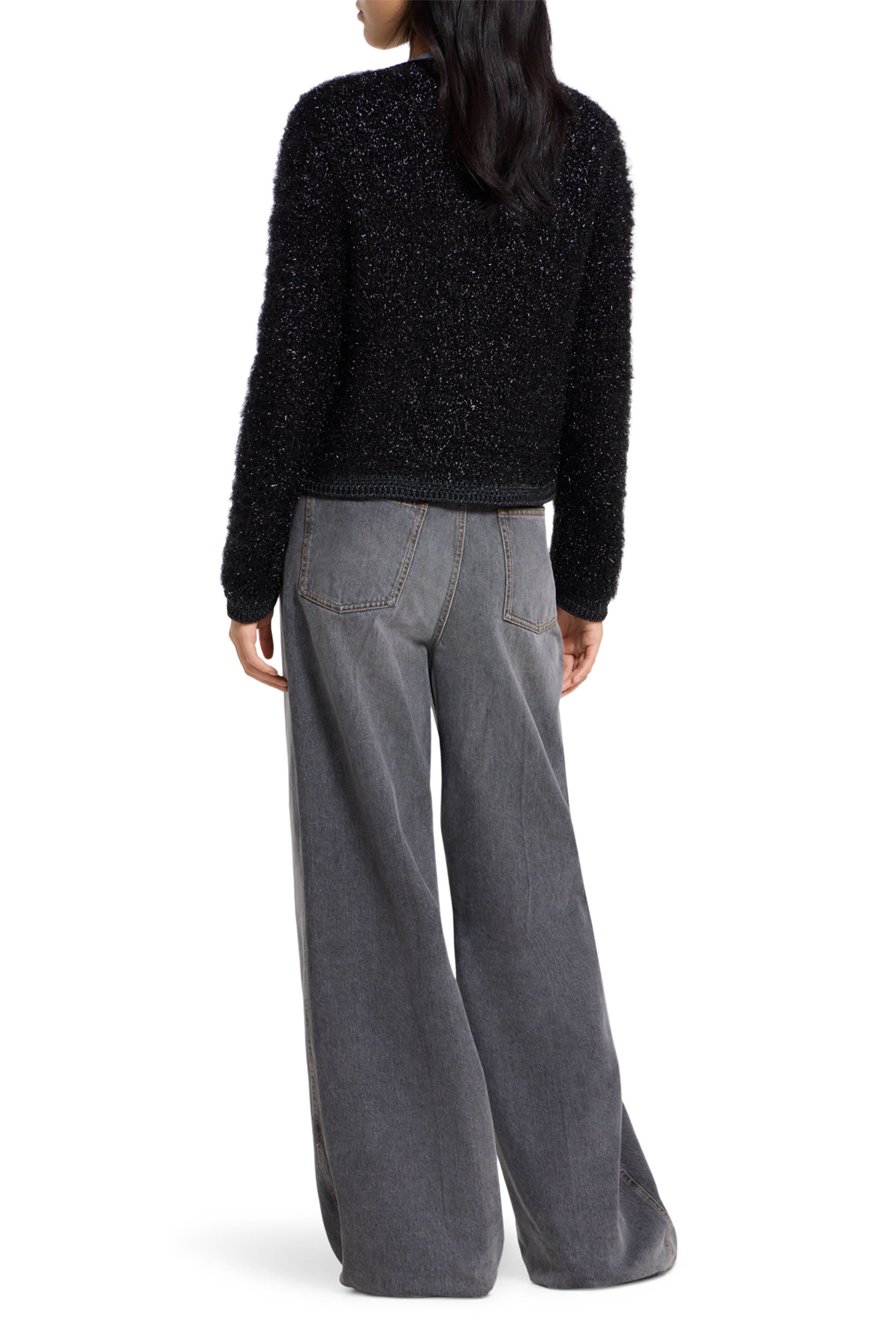 Shiny Chunky Wool Cardigan