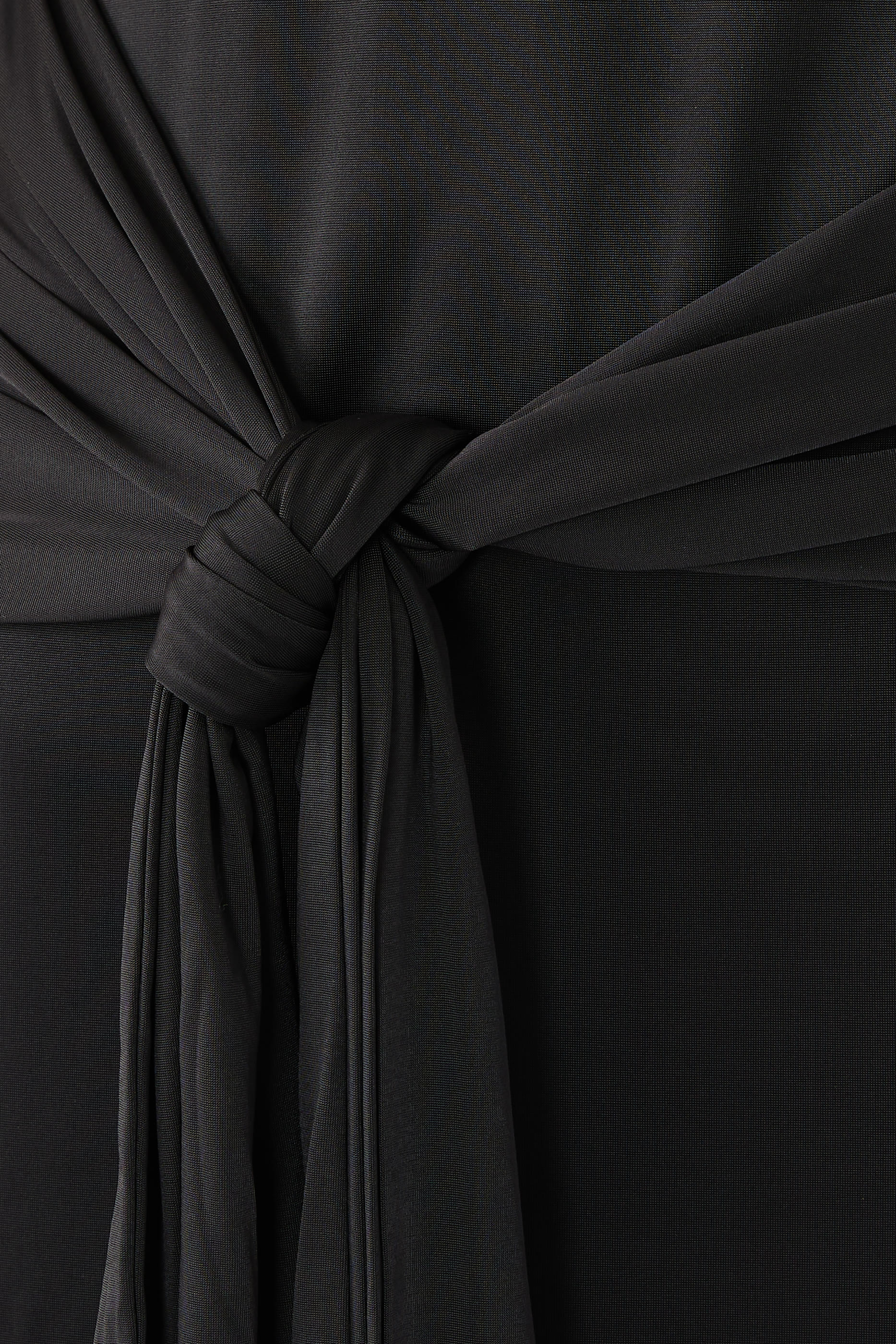 Slinky Jersey Ruched Midi Dress