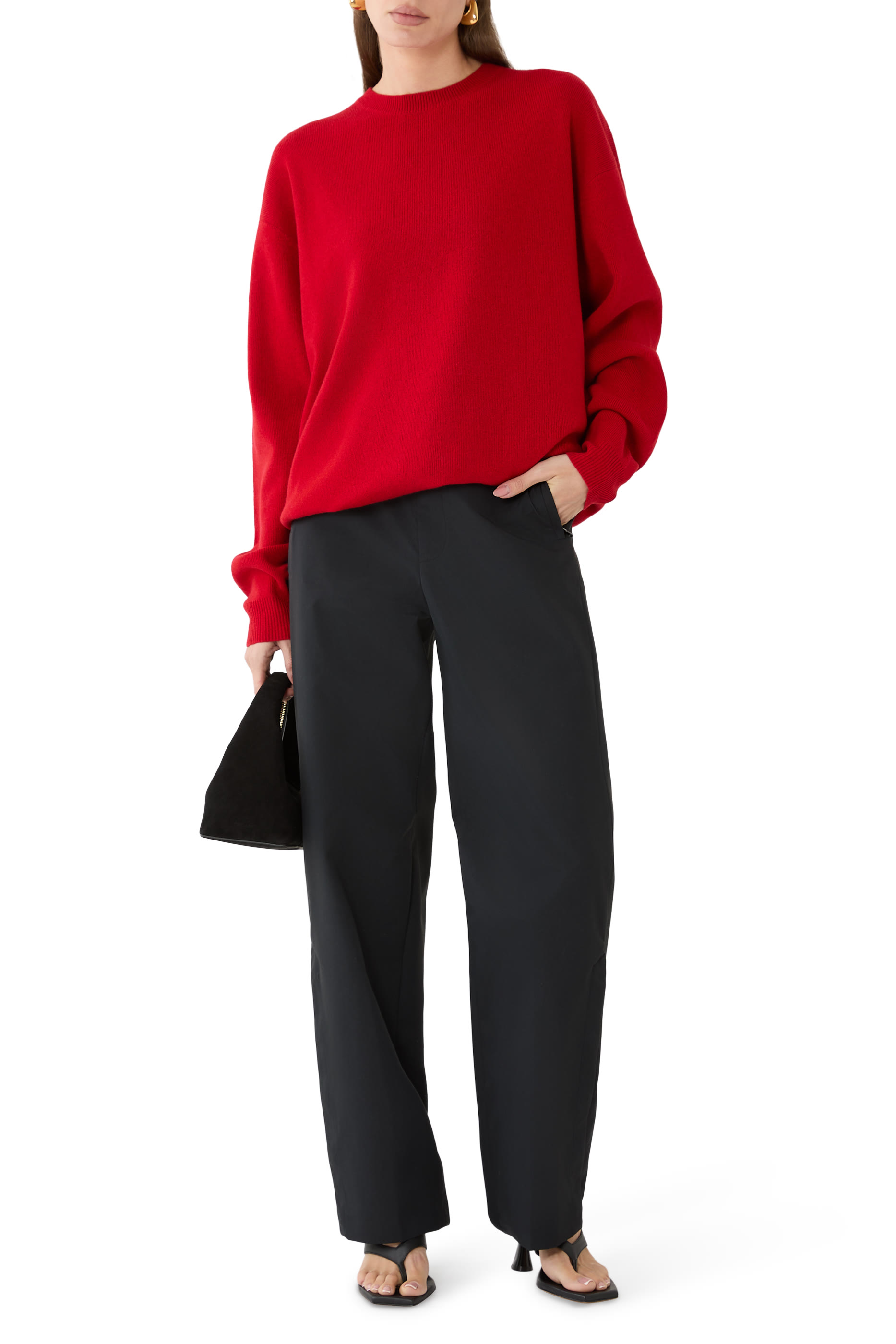 Anna Merino Wool Cut-Out Racerback Pullover