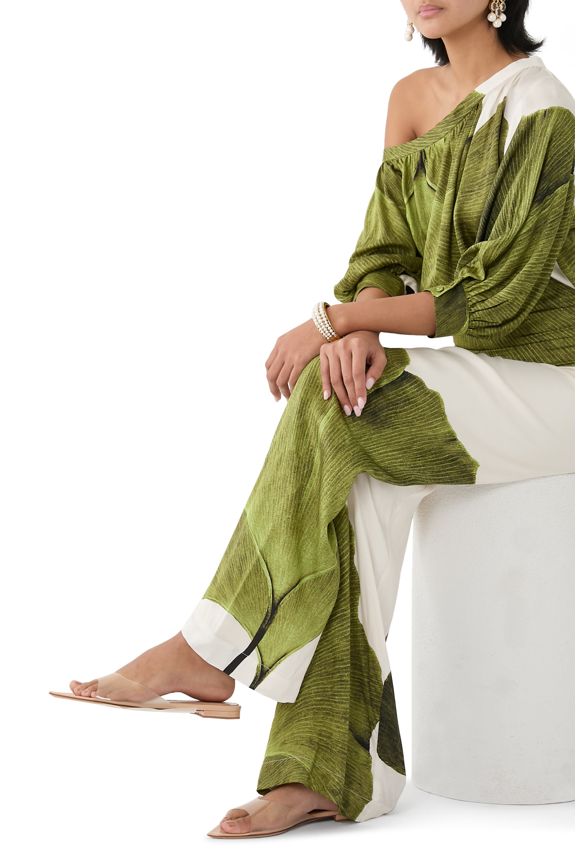 Elle Plexi Flat Sandals