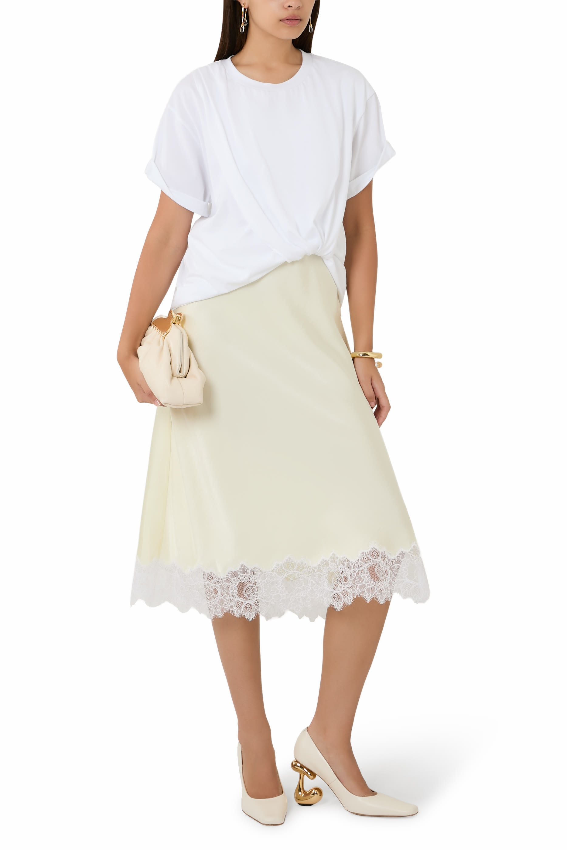 Draped T-Shirt Slip Combo Dress