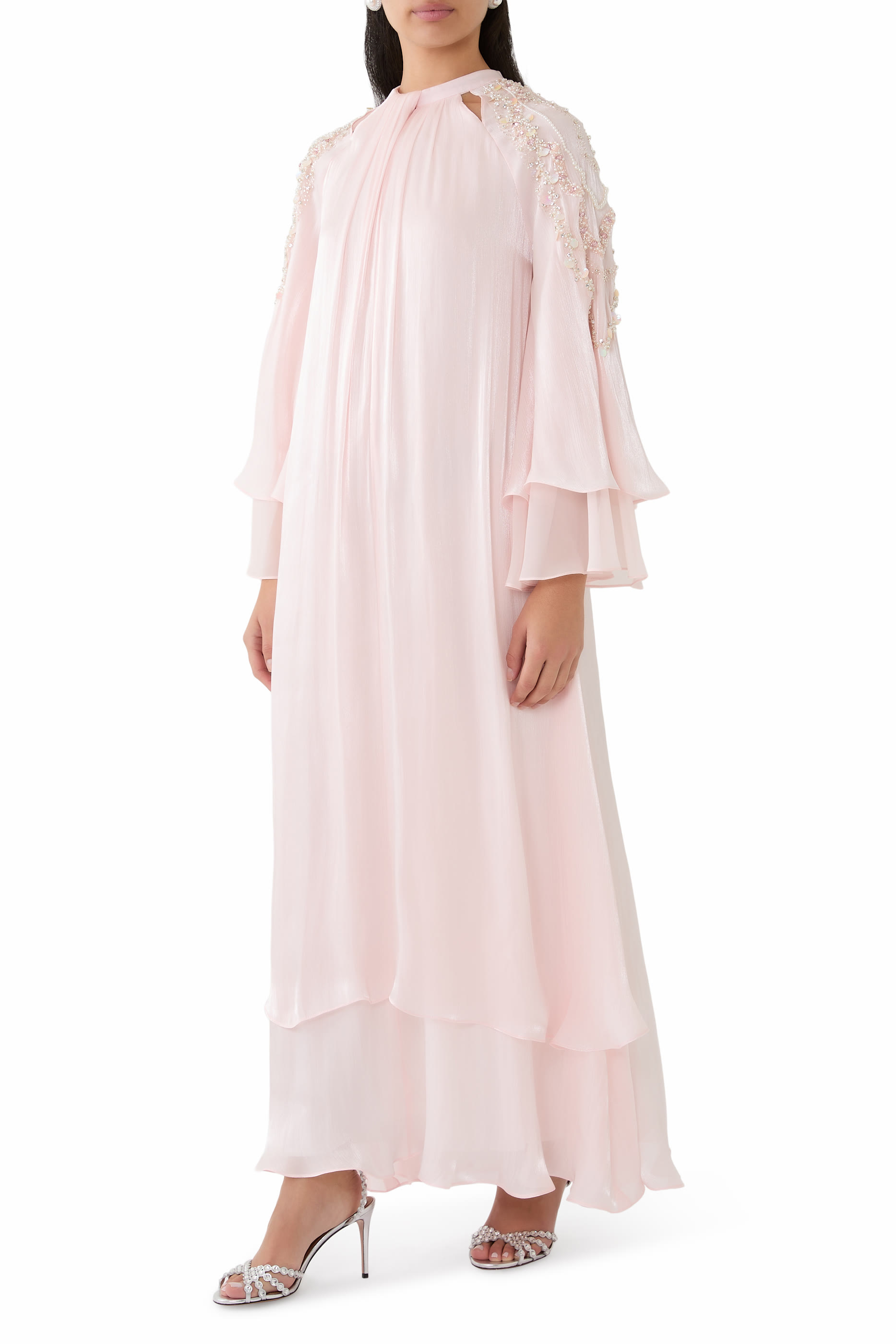 High Neck Embellished Kaftan