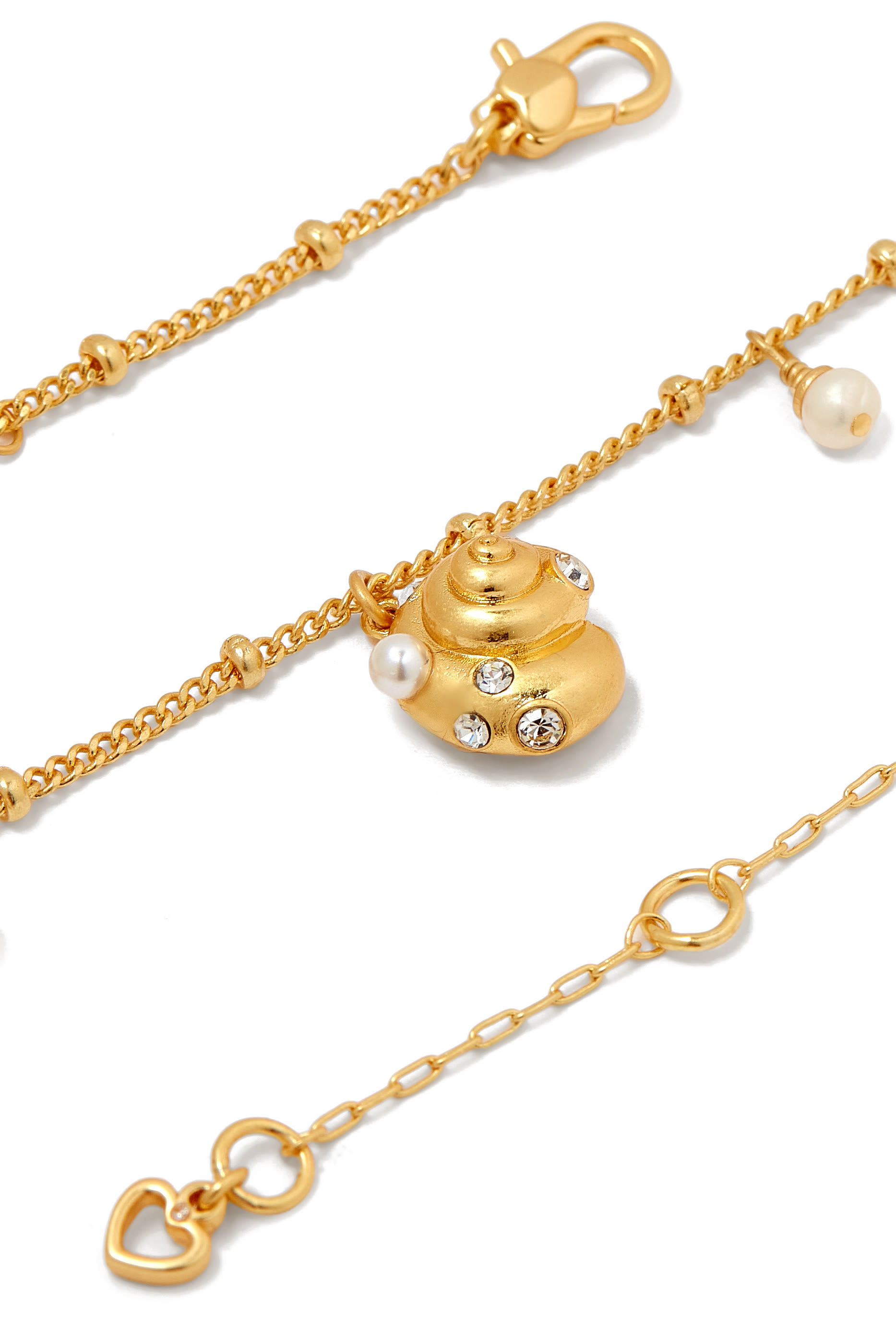 Beachside Scatter Pendant, Plated Metal, Cubic Zirconia & Freshwater Pearl