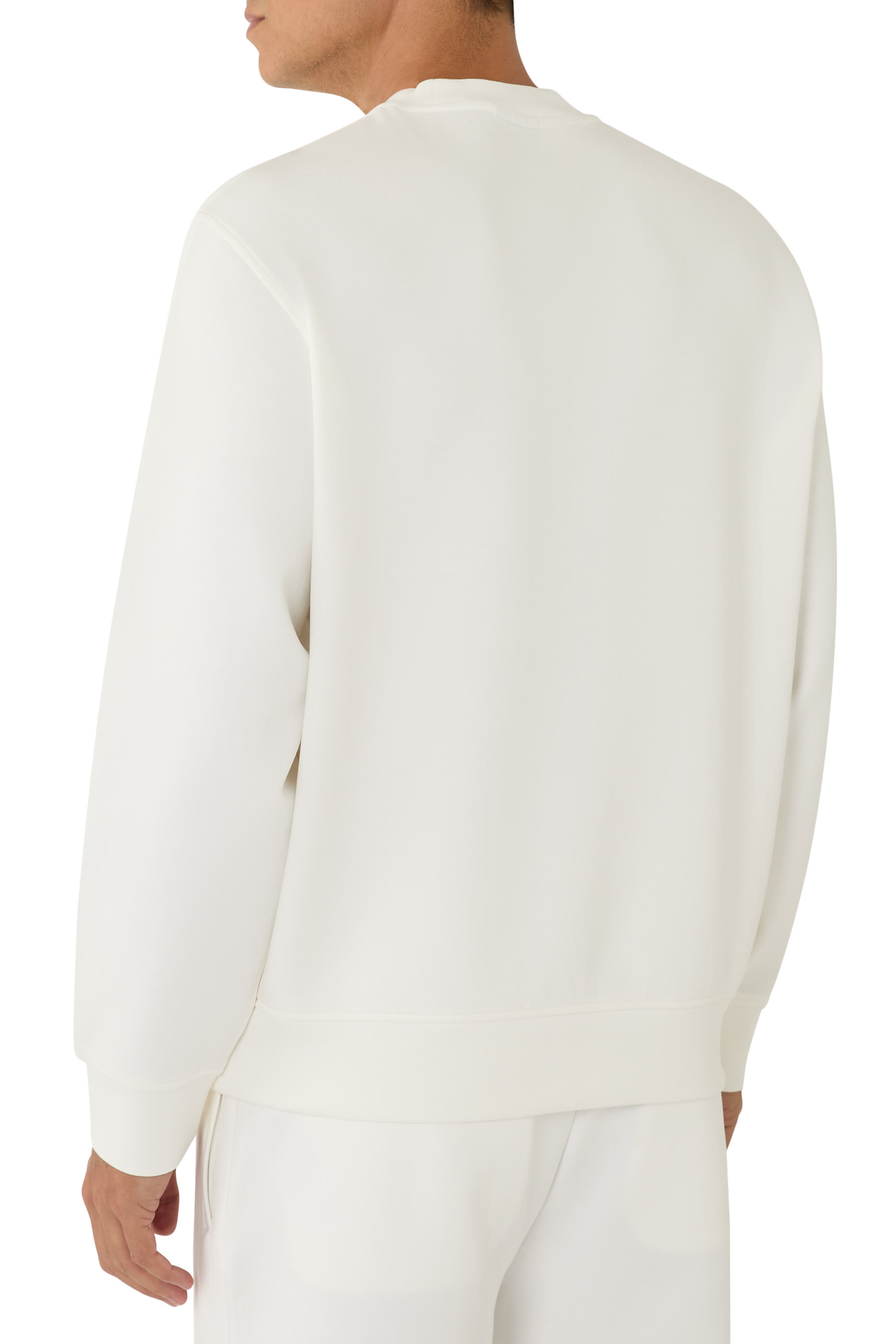 Embossed EA Logo Double-Jersey Sweatshirt