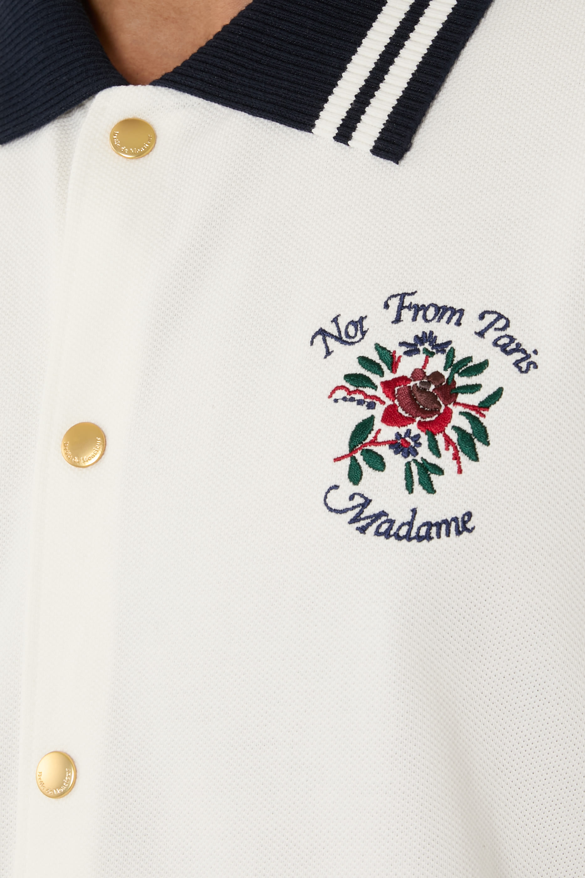 Chemise Piqu&eacute;e Slogan Rose Shirt 