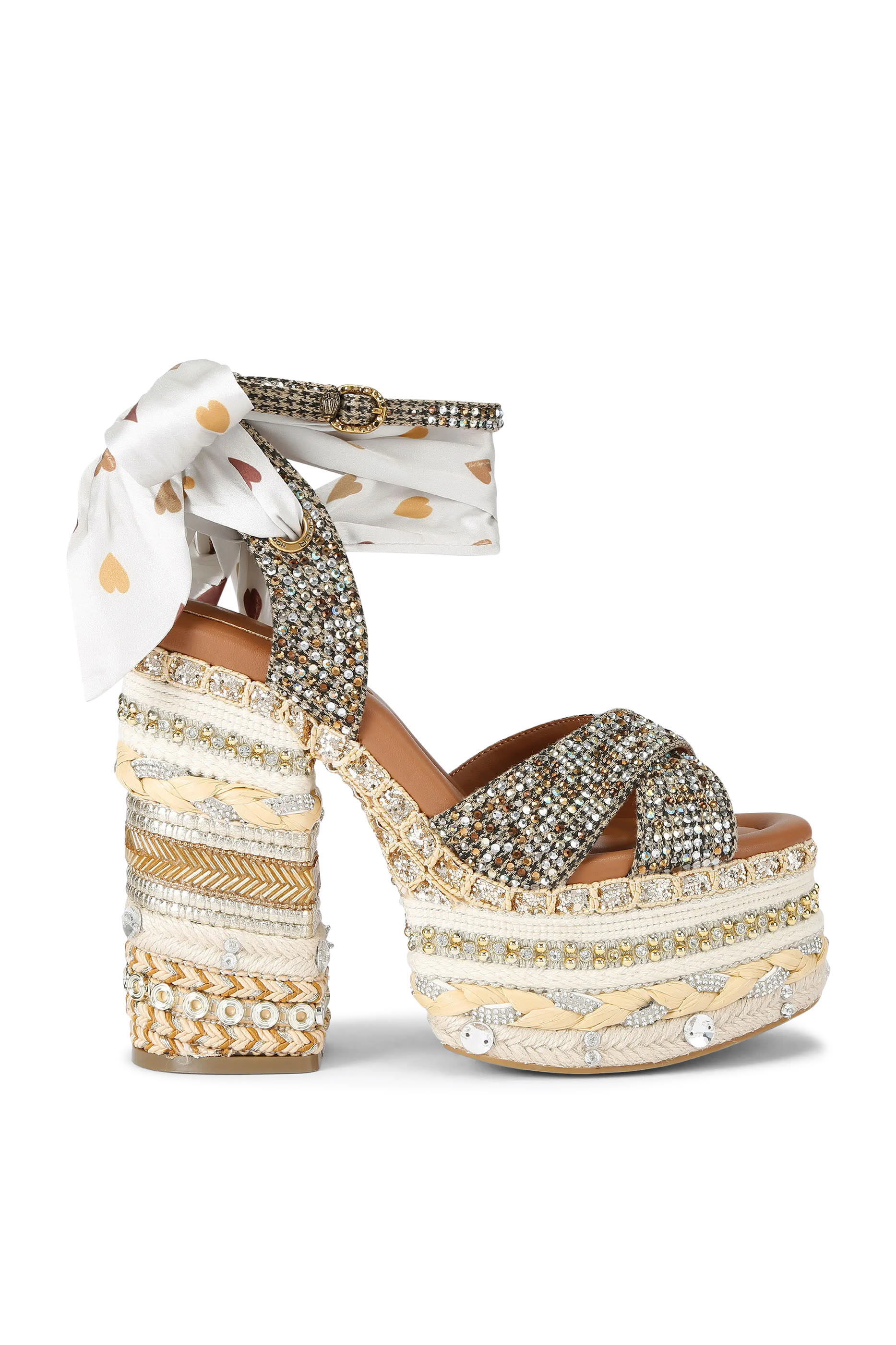 Chelsea Scarf Platform Sandals 135