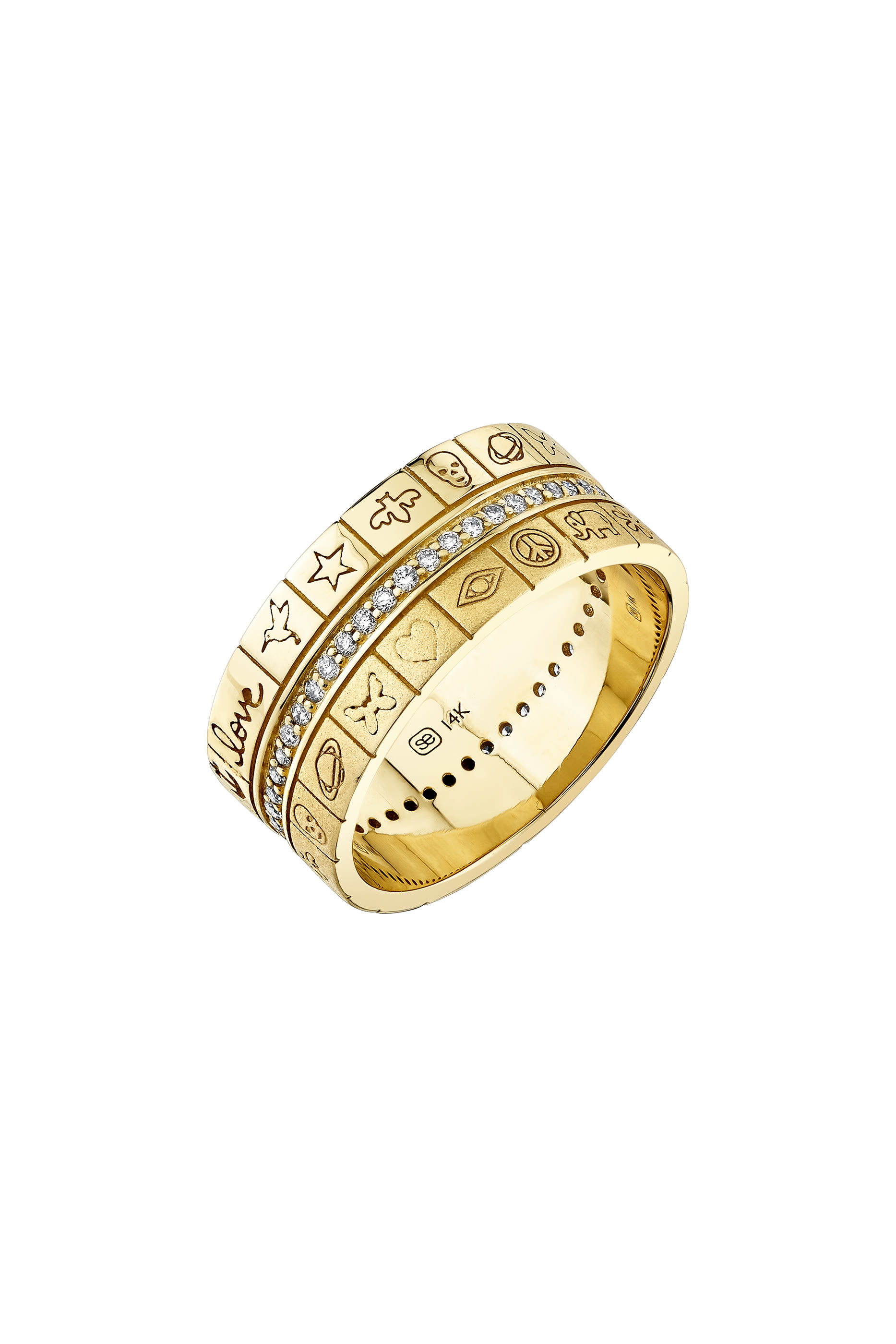 	14K YG Diamond Icon Cigar Ring