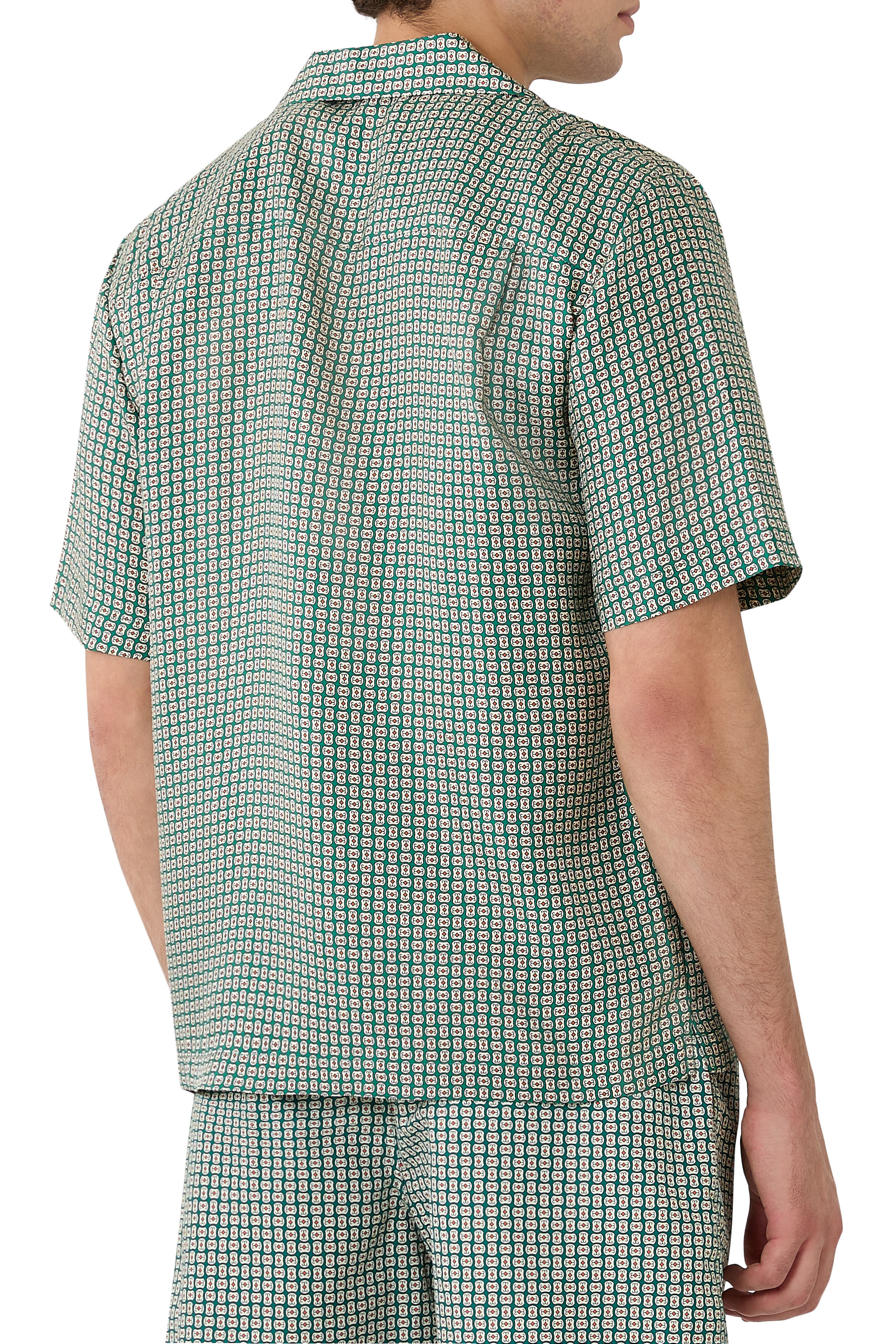  Clarke Silk Foulard Camp Shirt 