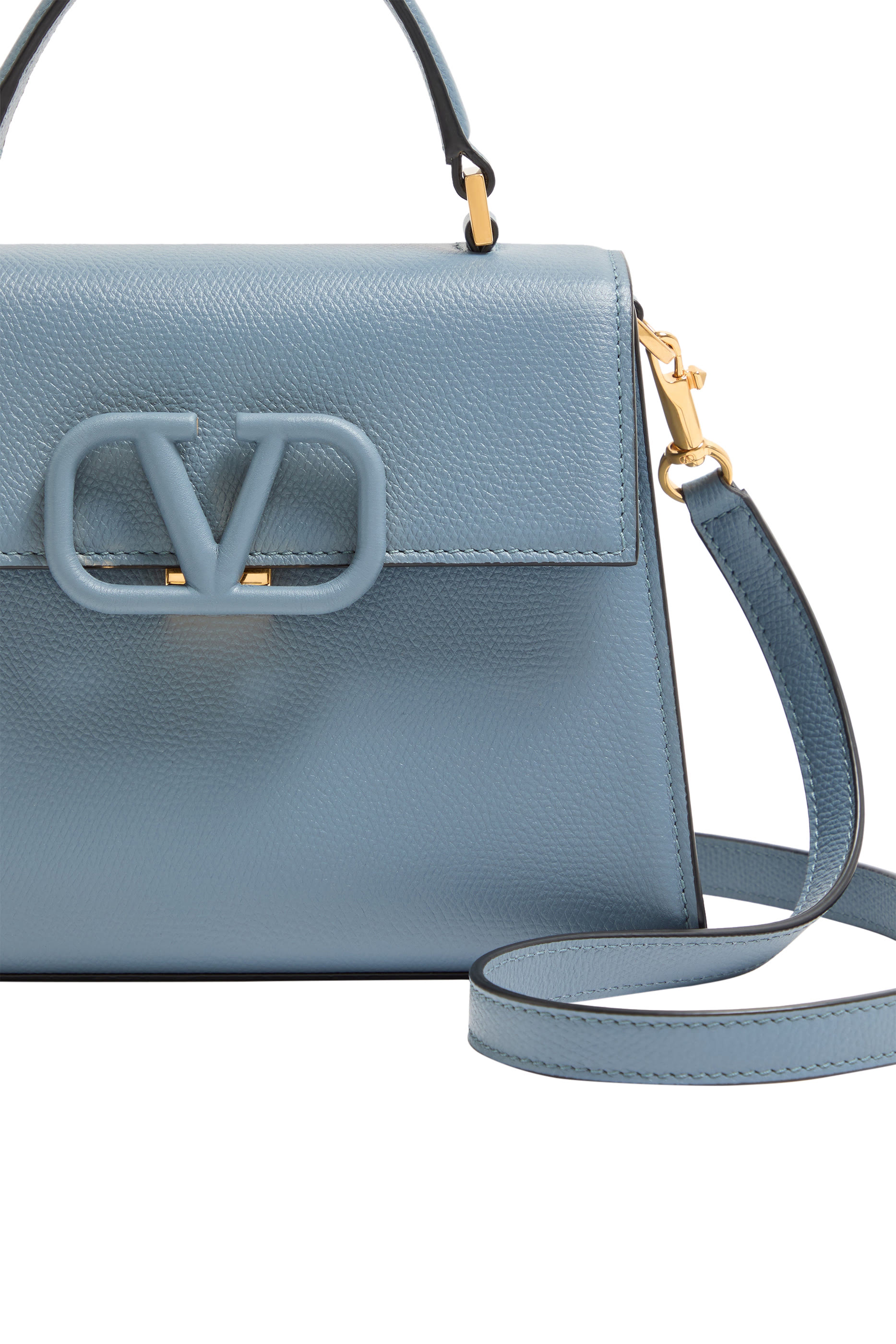 VSling Grainy Calfskin Leather Handbag