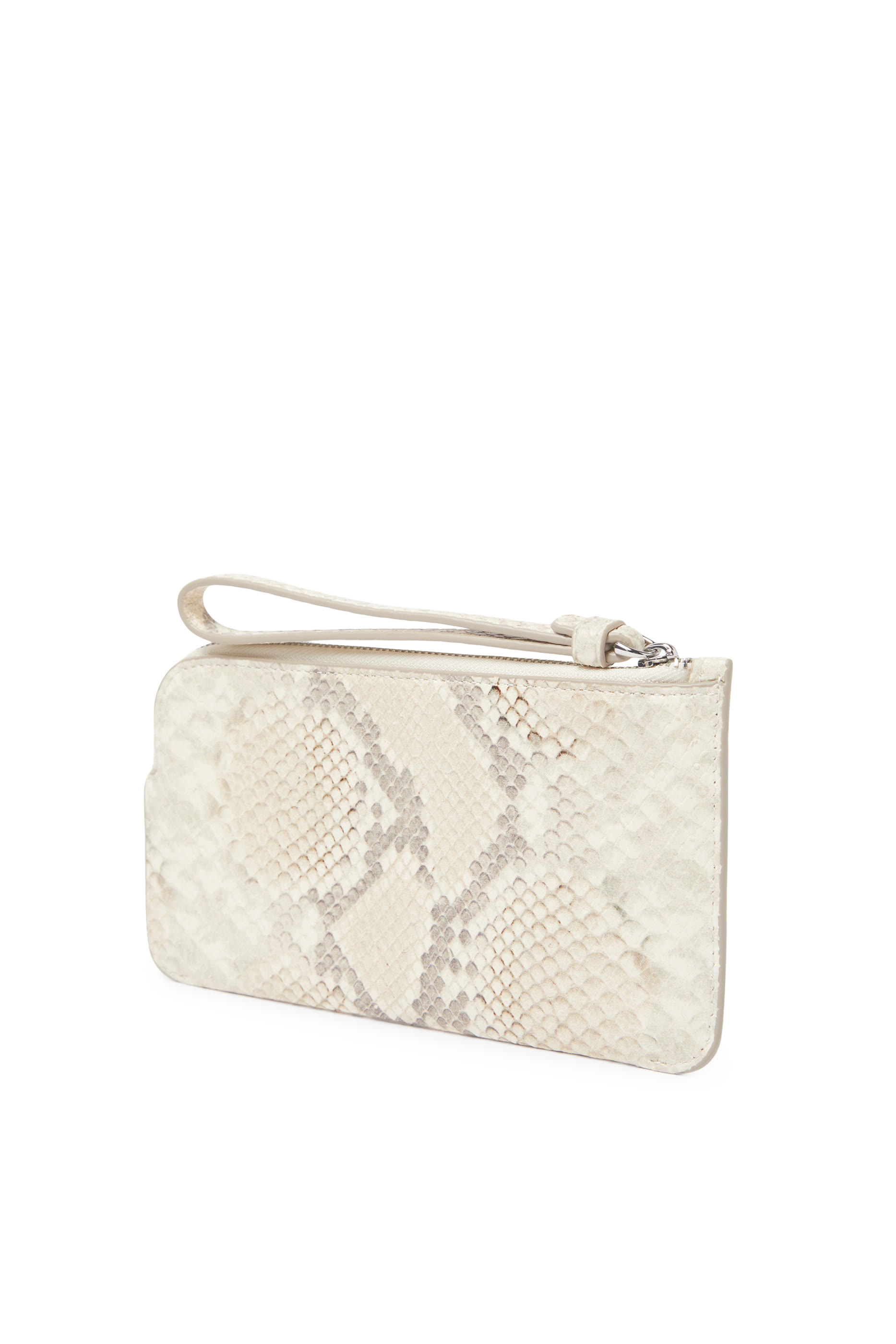 Snake Embossed Zippy Wristlet