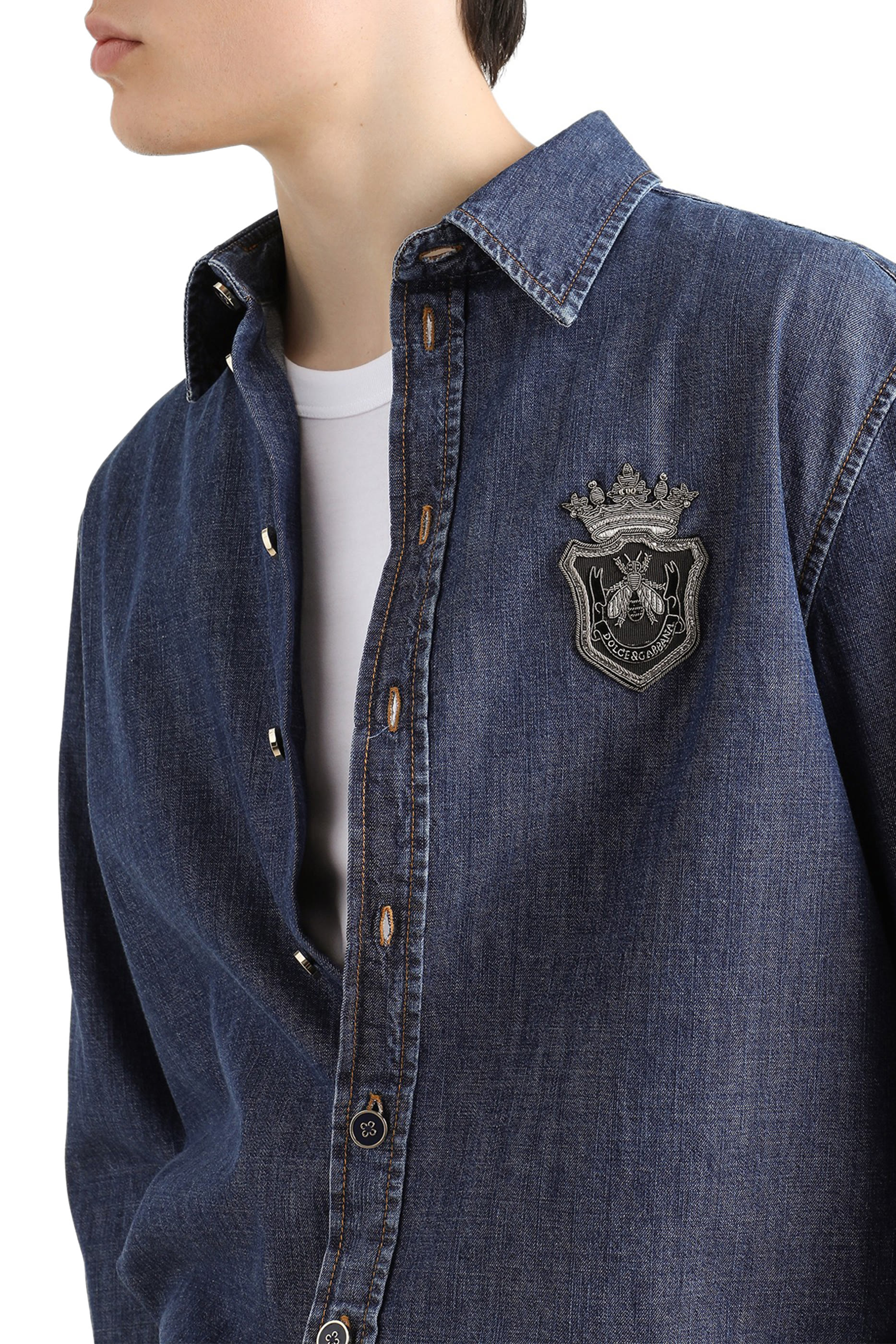 Heraldic Emblem Denim Shirt