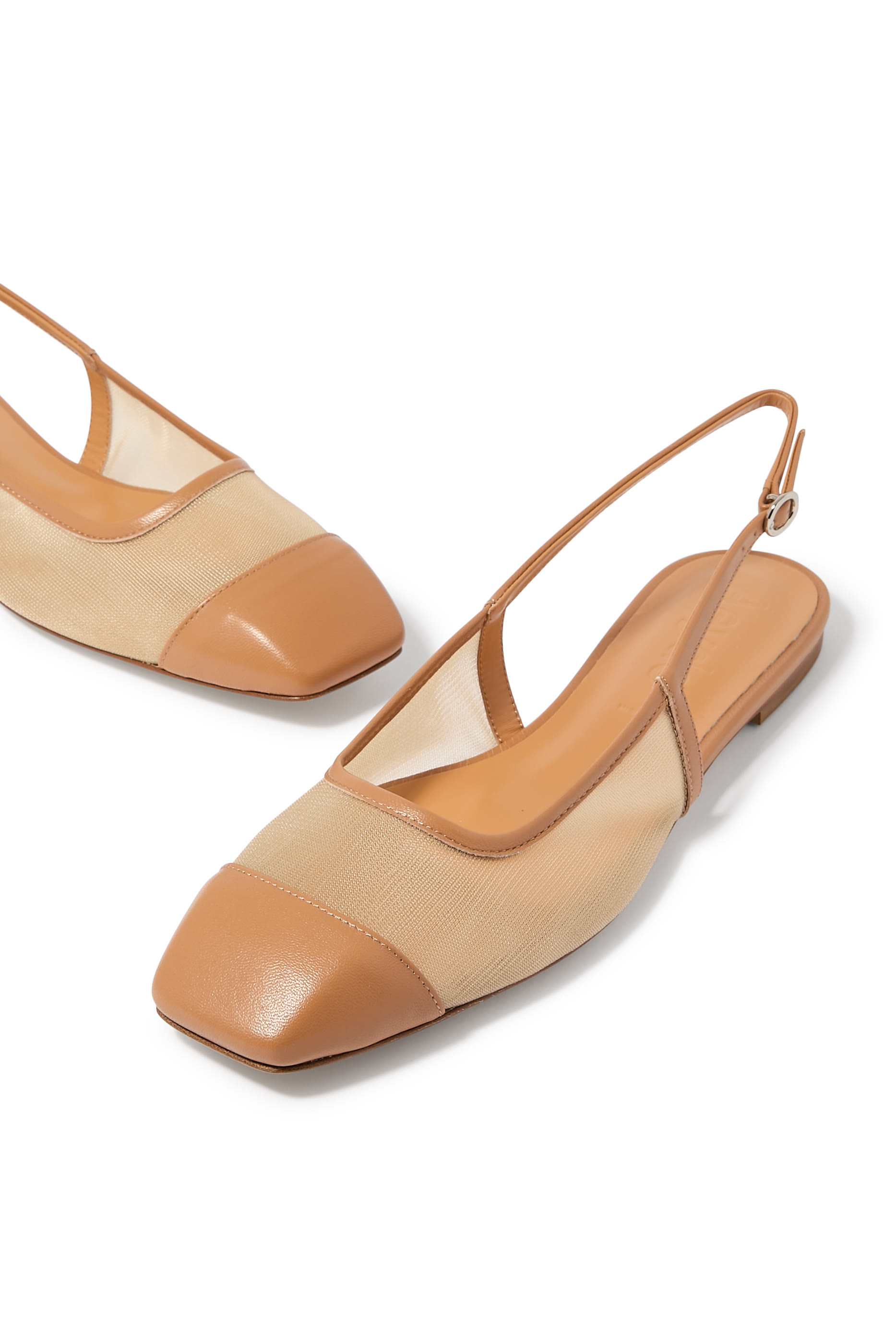 Geraldine Mesh Toe-Cap Slingbacks