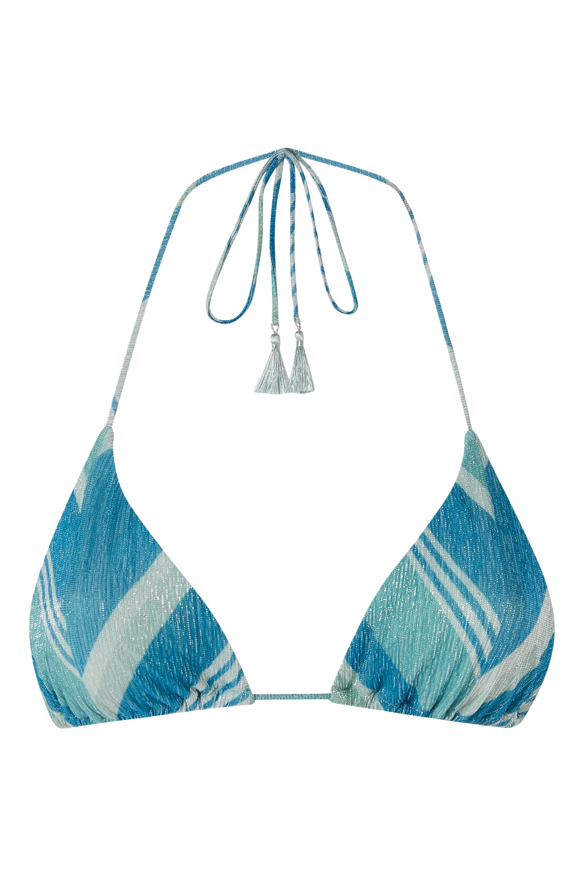 Winona Lurex Chevron Triangle Bikini Top