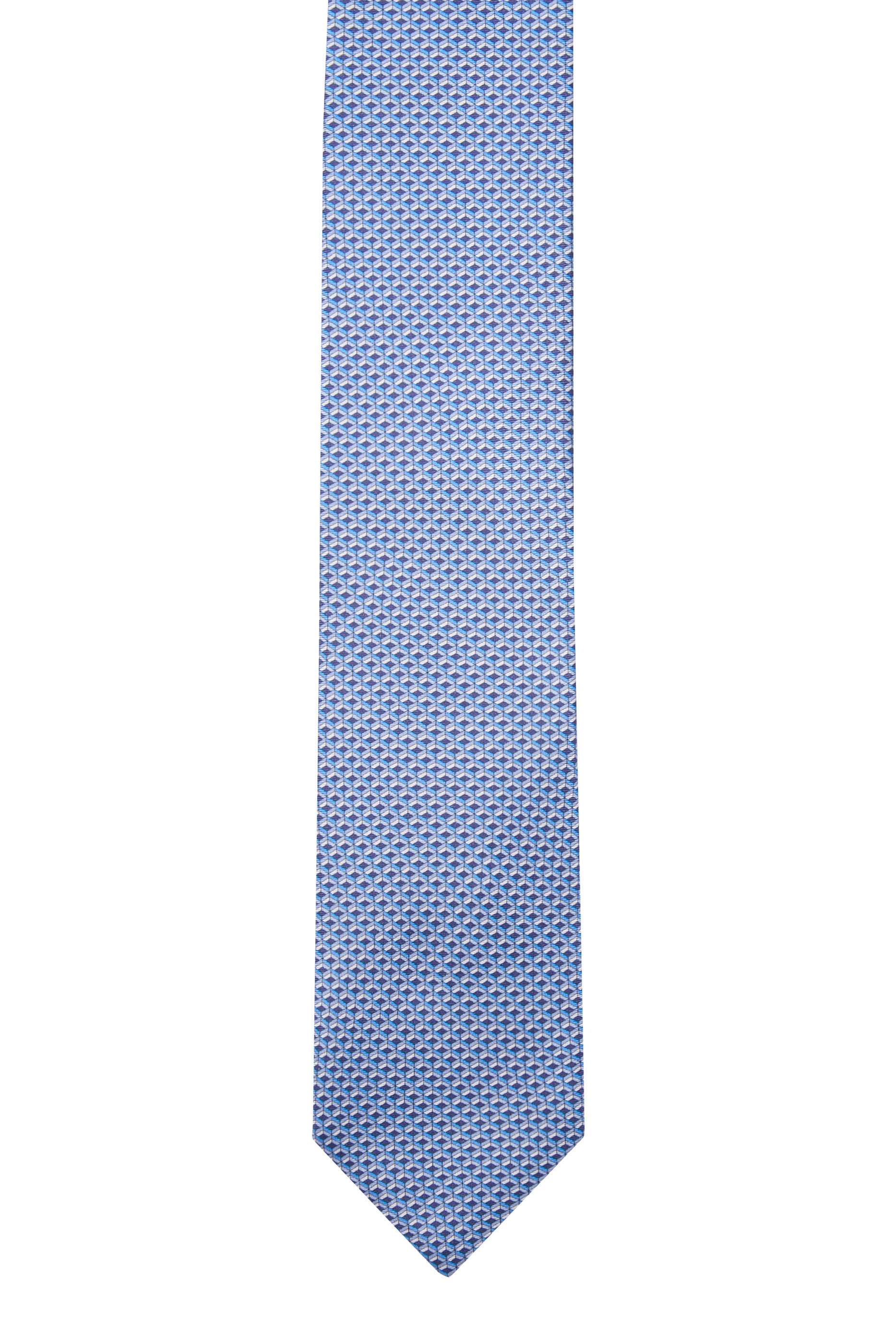 Geometric Print Silk Tie