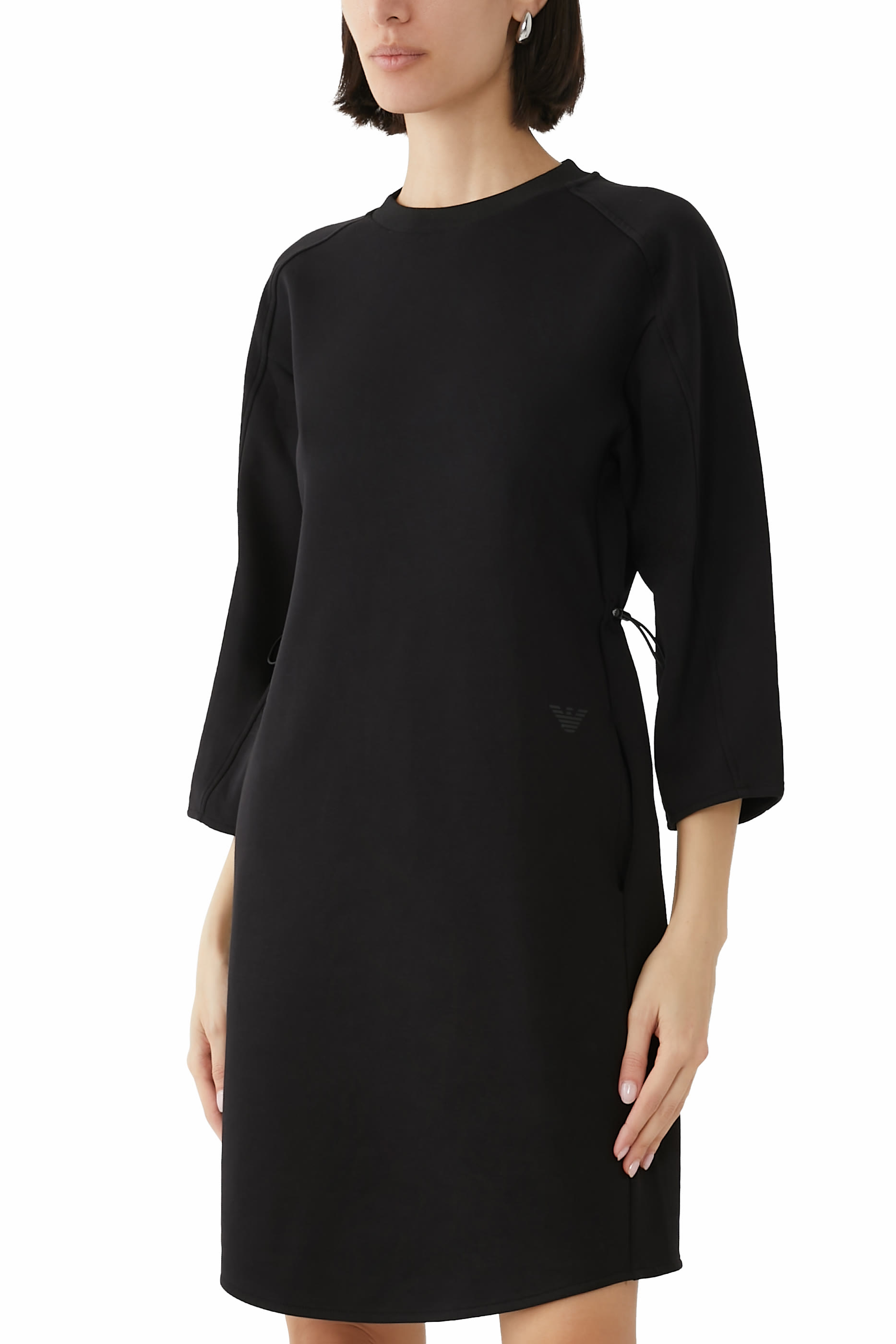 Double-Jersey Drawstring Dress 