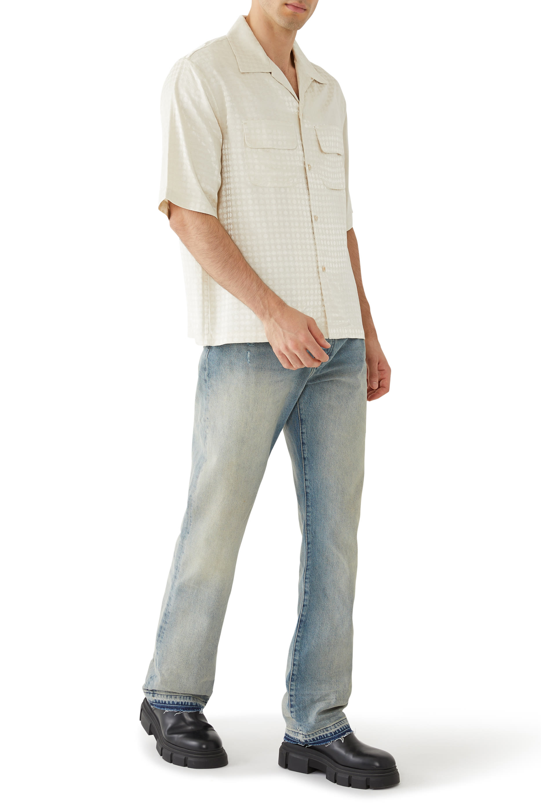 Release Hem Straight Jeans