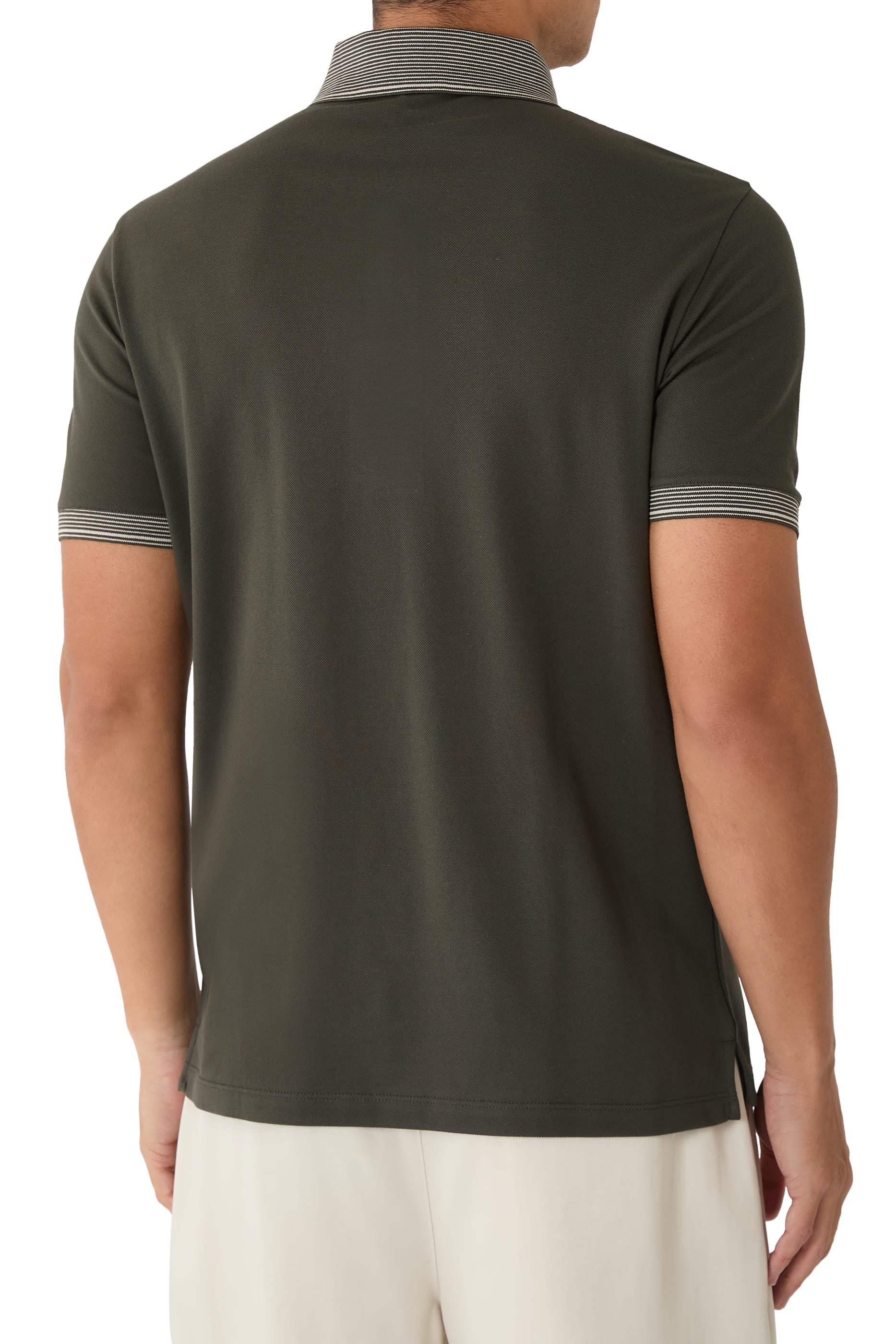 EA Logo Embroidered Piqu&eacute; Polo Shirt 