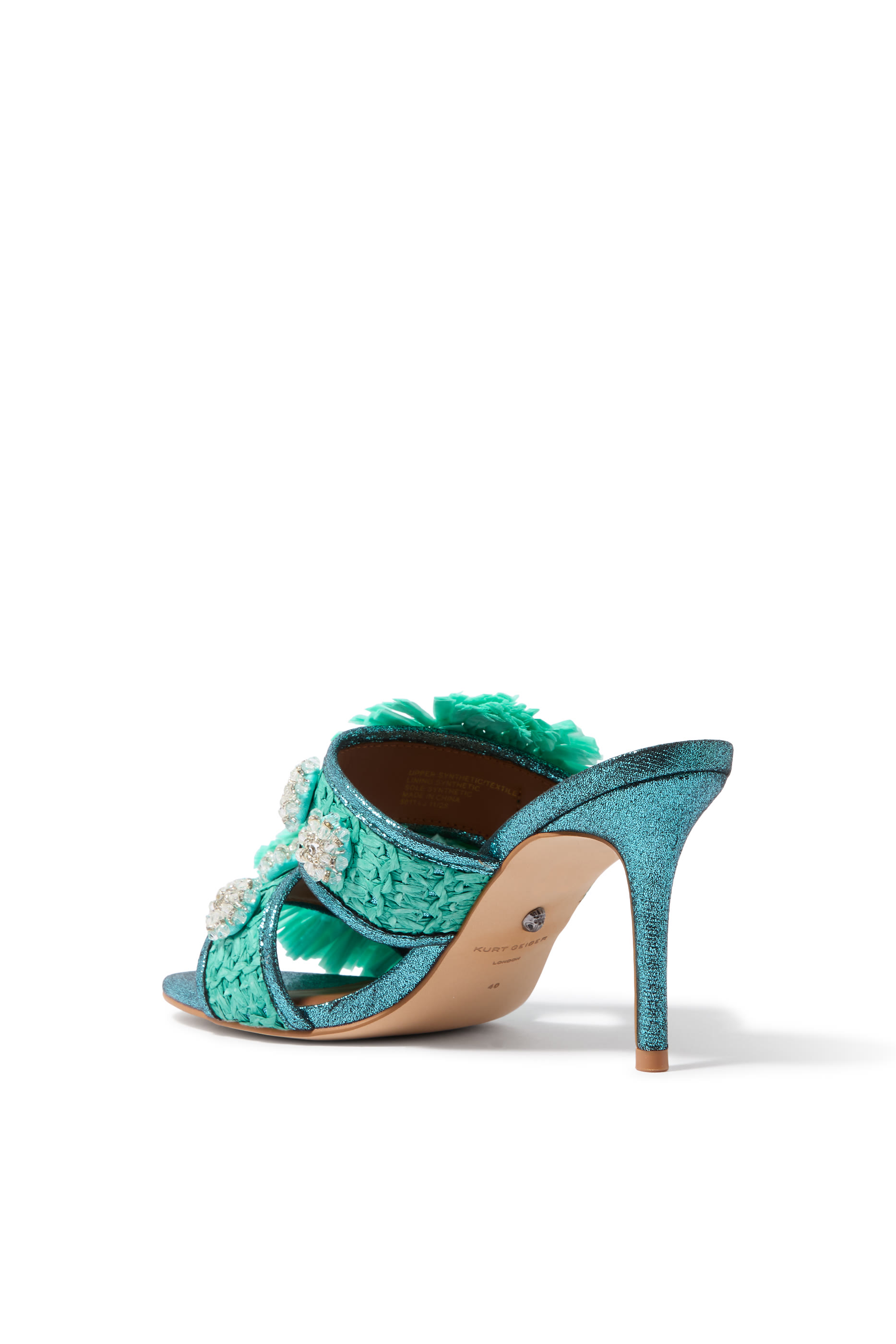 Raffia Buckle Flat Sandals