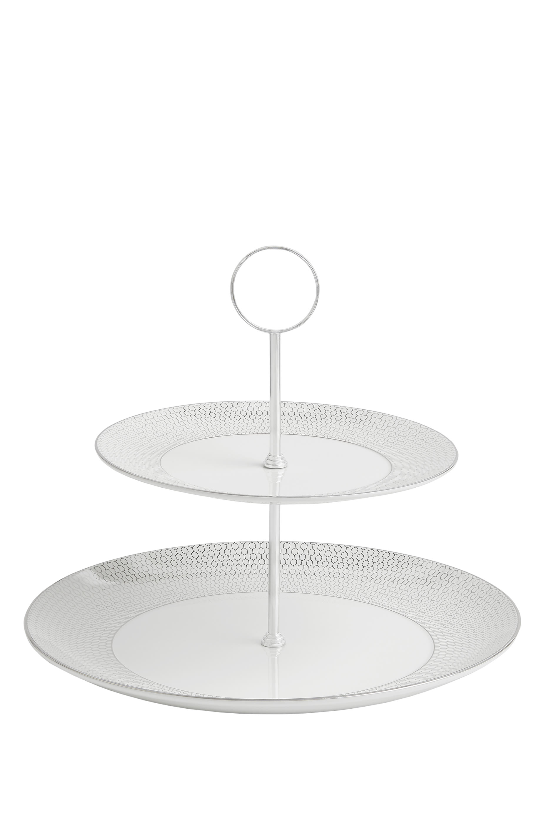 Gio Platinum Two-Tier Cake Stand