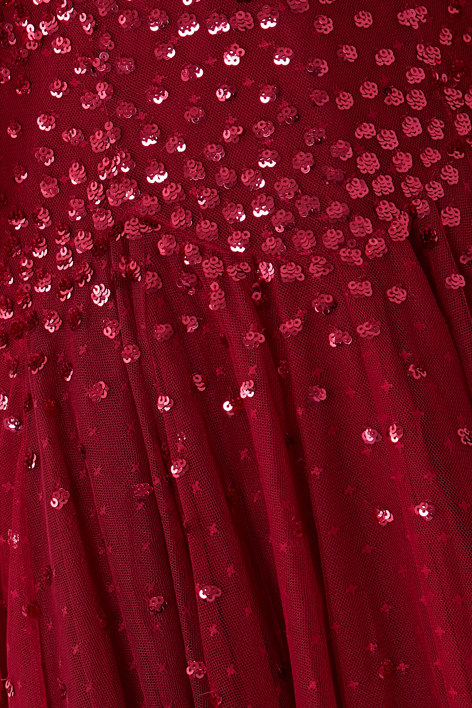 Scallop Sequin Round Neck Micro Mini Dress