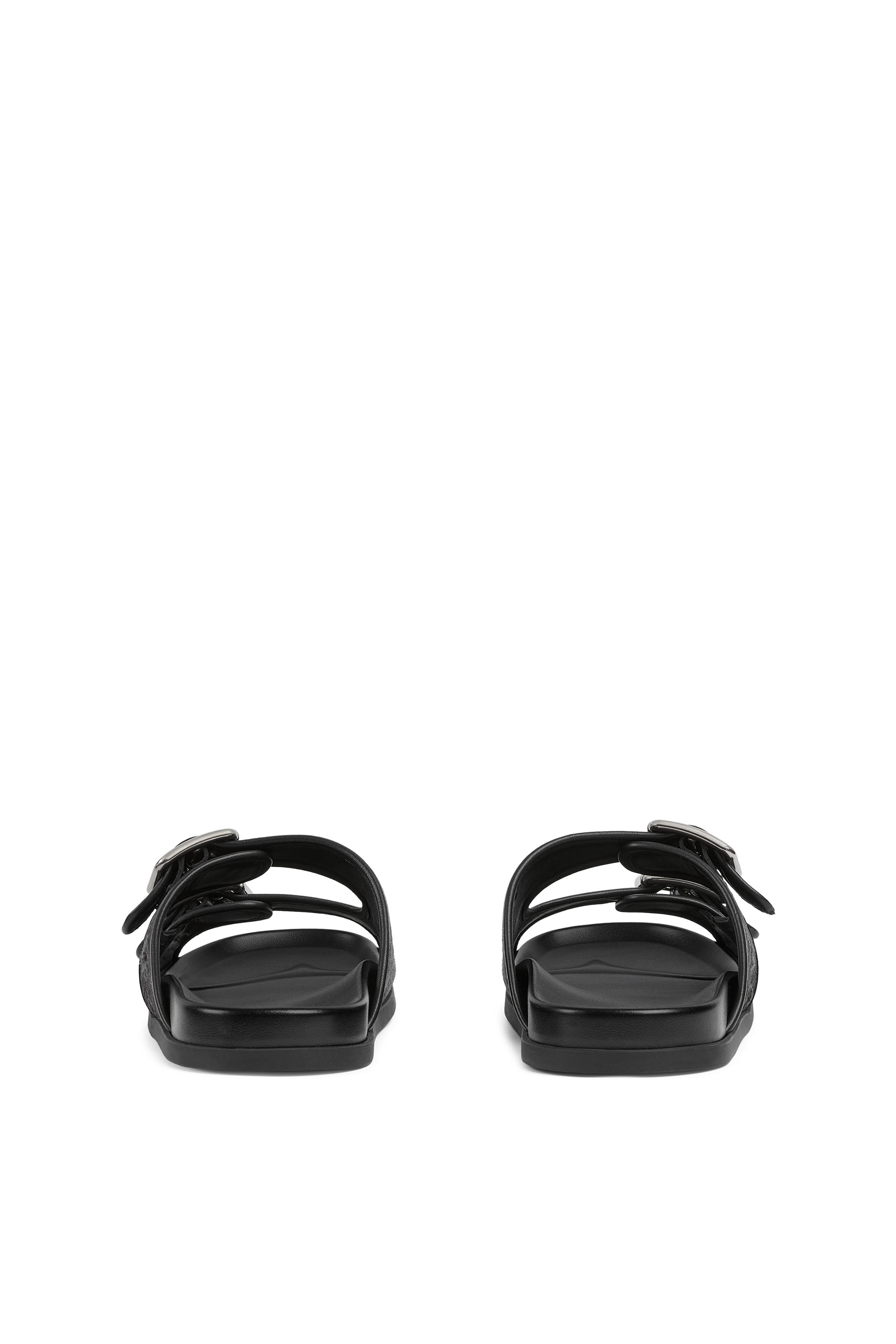 Logo Buckle Slide Sandals 