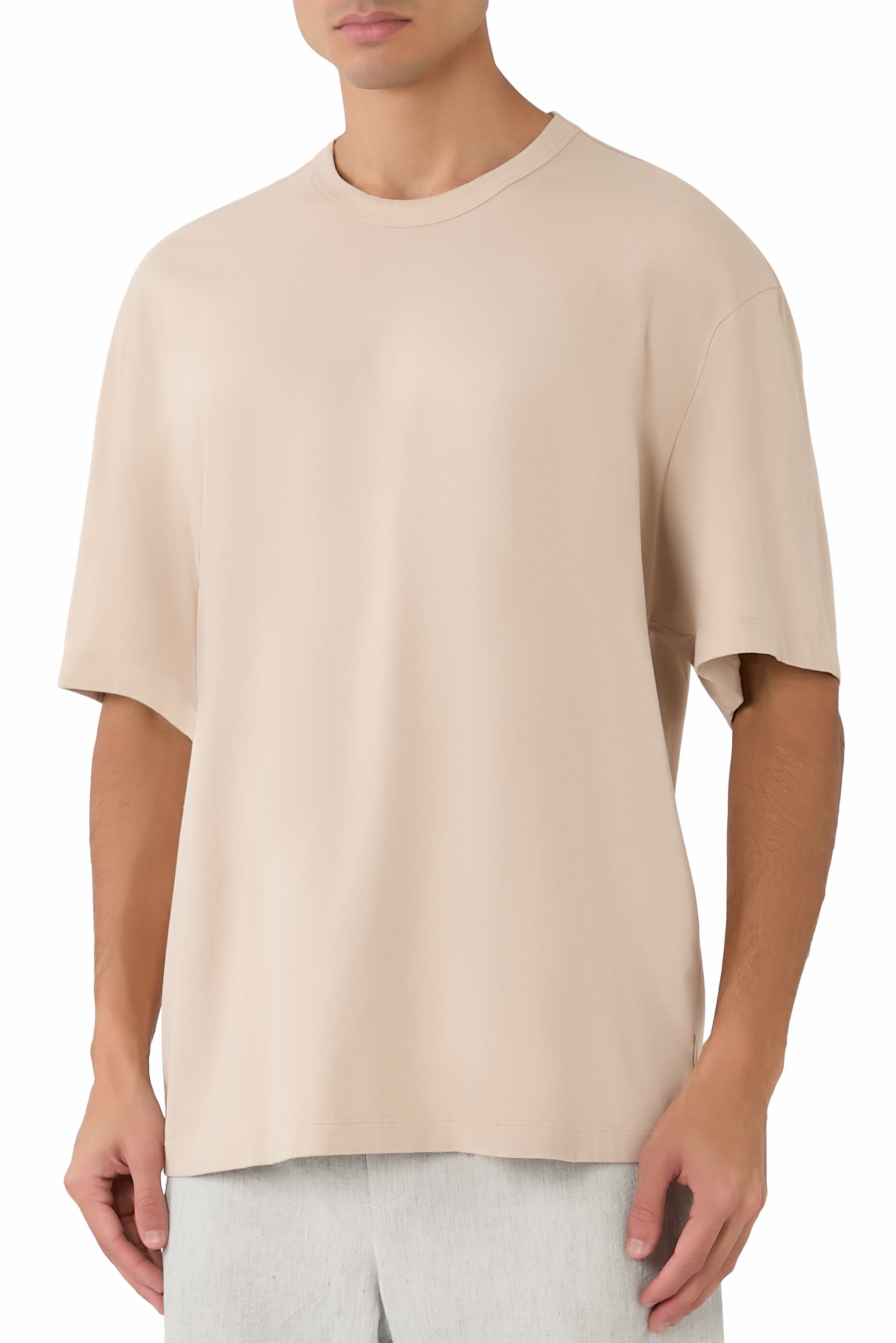 Heavy Luxe Jersey Oversized Crew T-Shirt