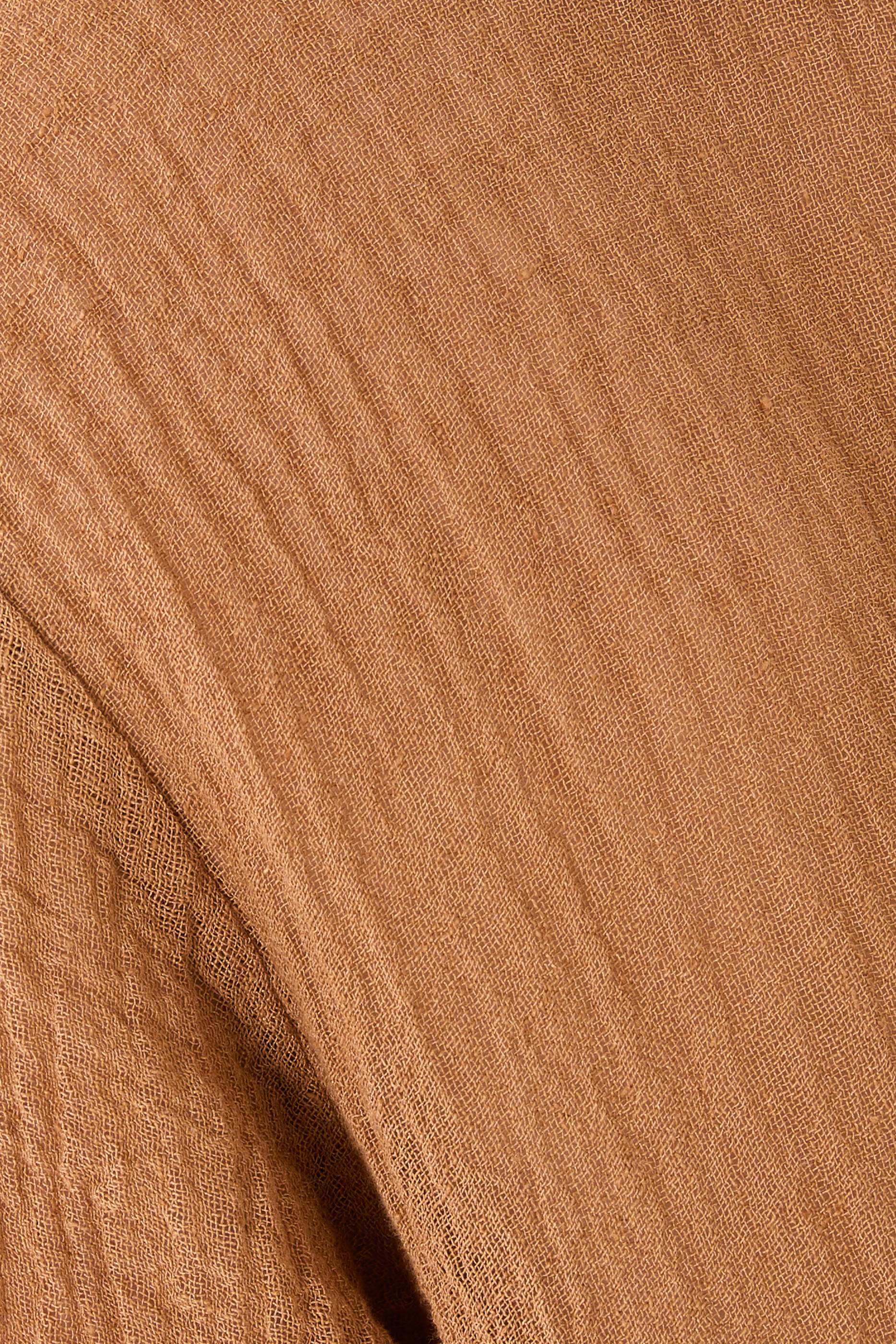 Crinkled Linen-Blend Gauze Kaftan