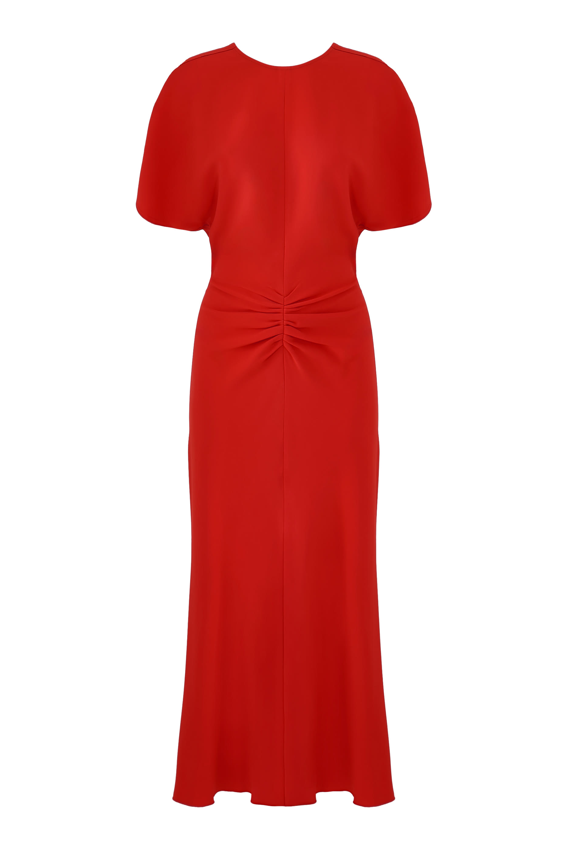 Gathered Waist Midi Dress