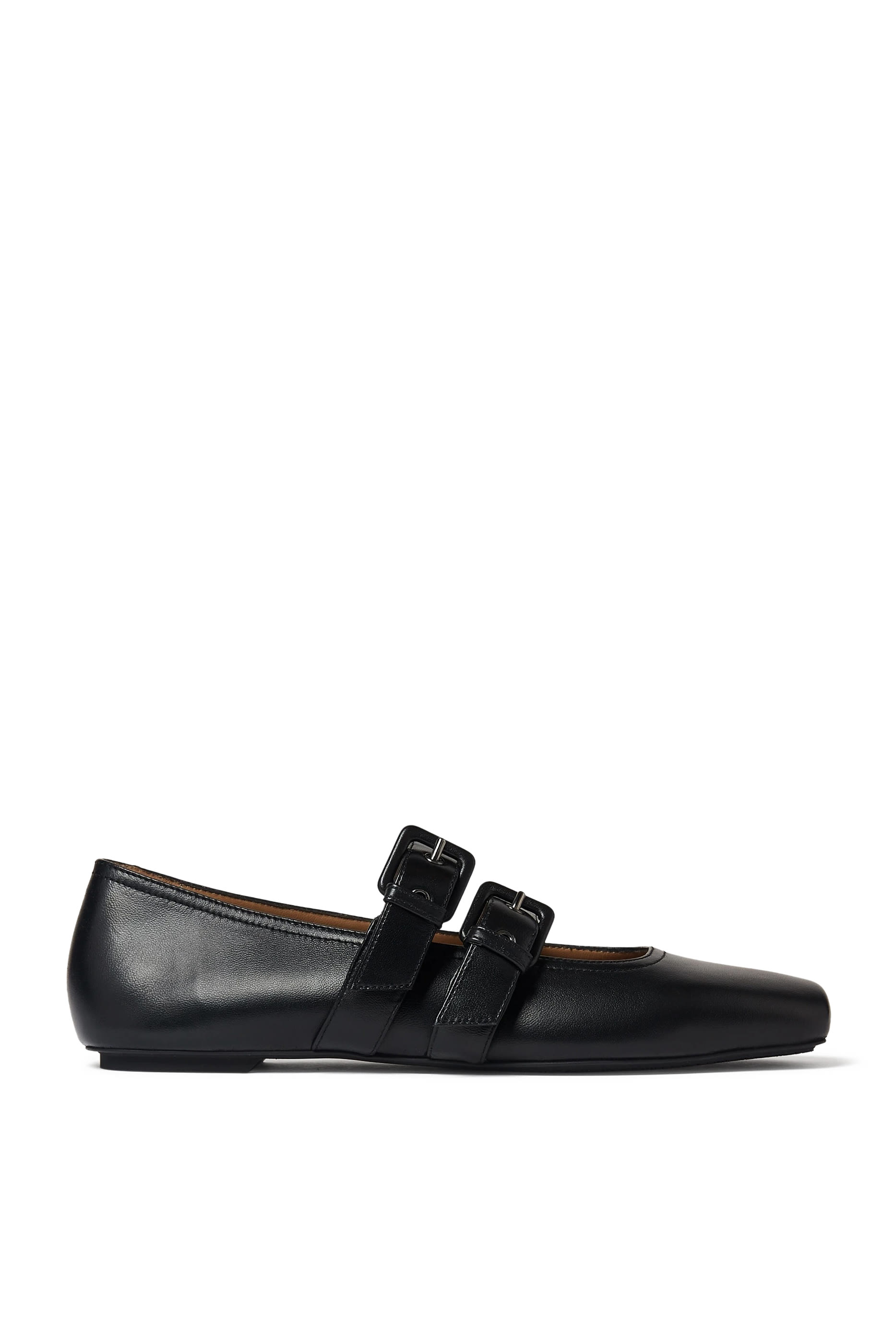 Double Strap Square-Toed Ballerinas