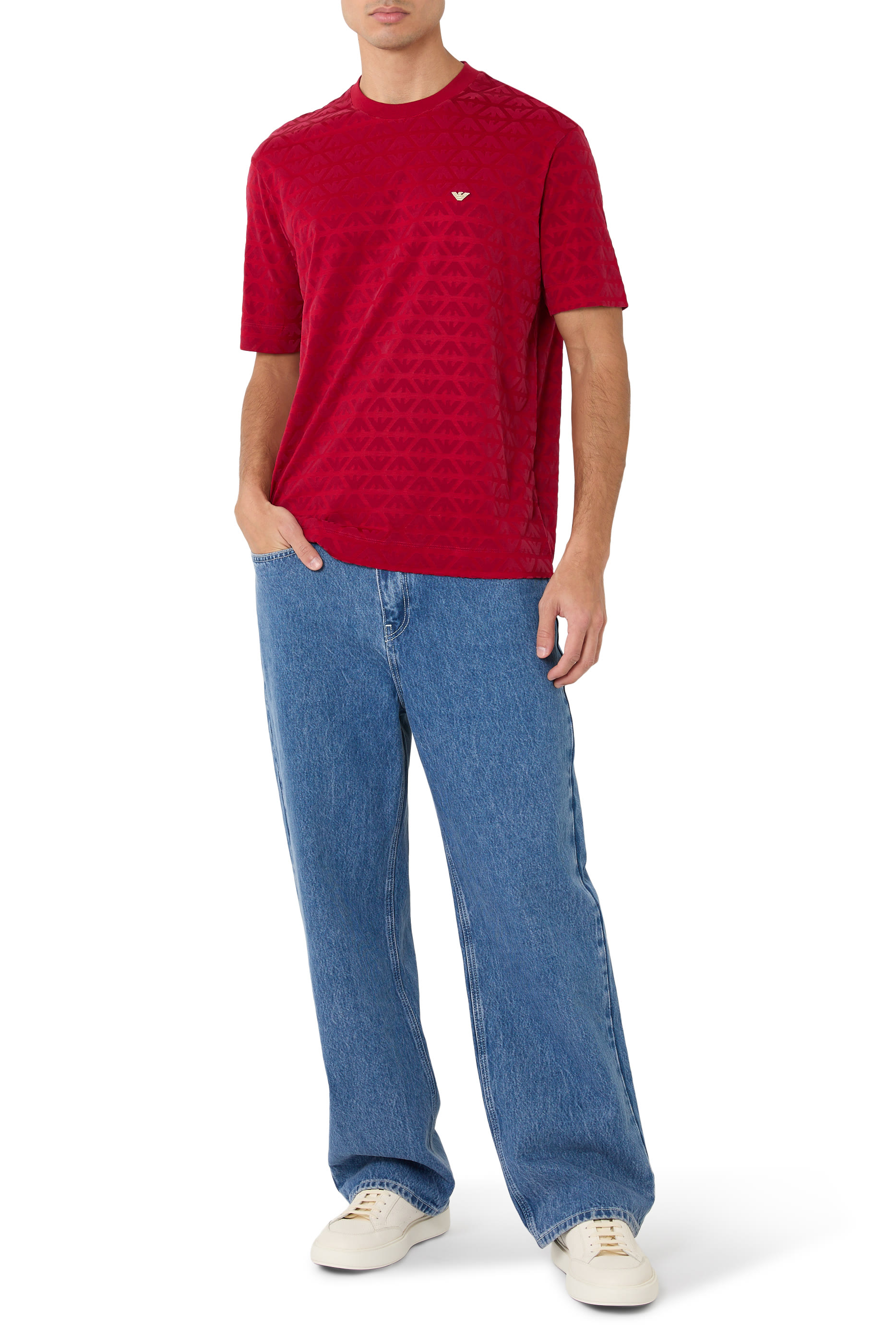 Lunar New Year Lyocell-Blend Jersey T-Shirt With Flocked Eagles