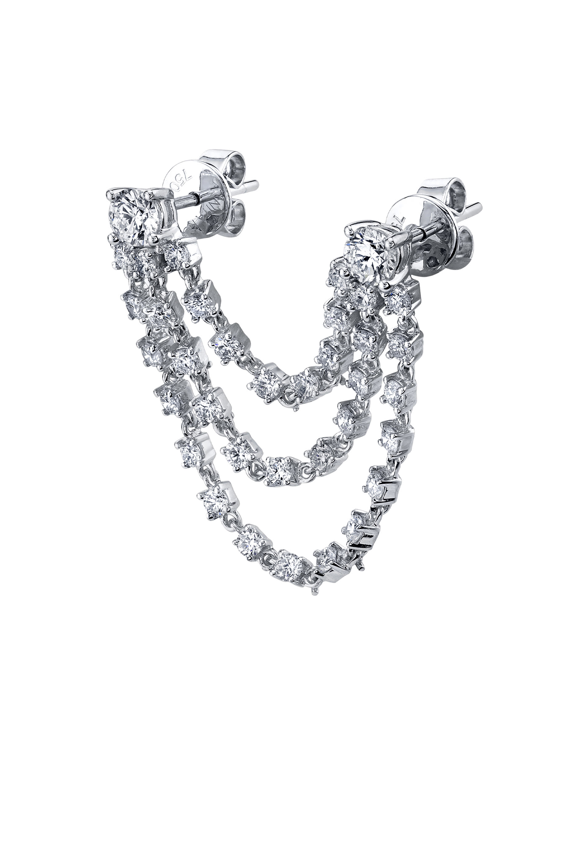 Bianca Earrings, 18k White Gold & Diamonds