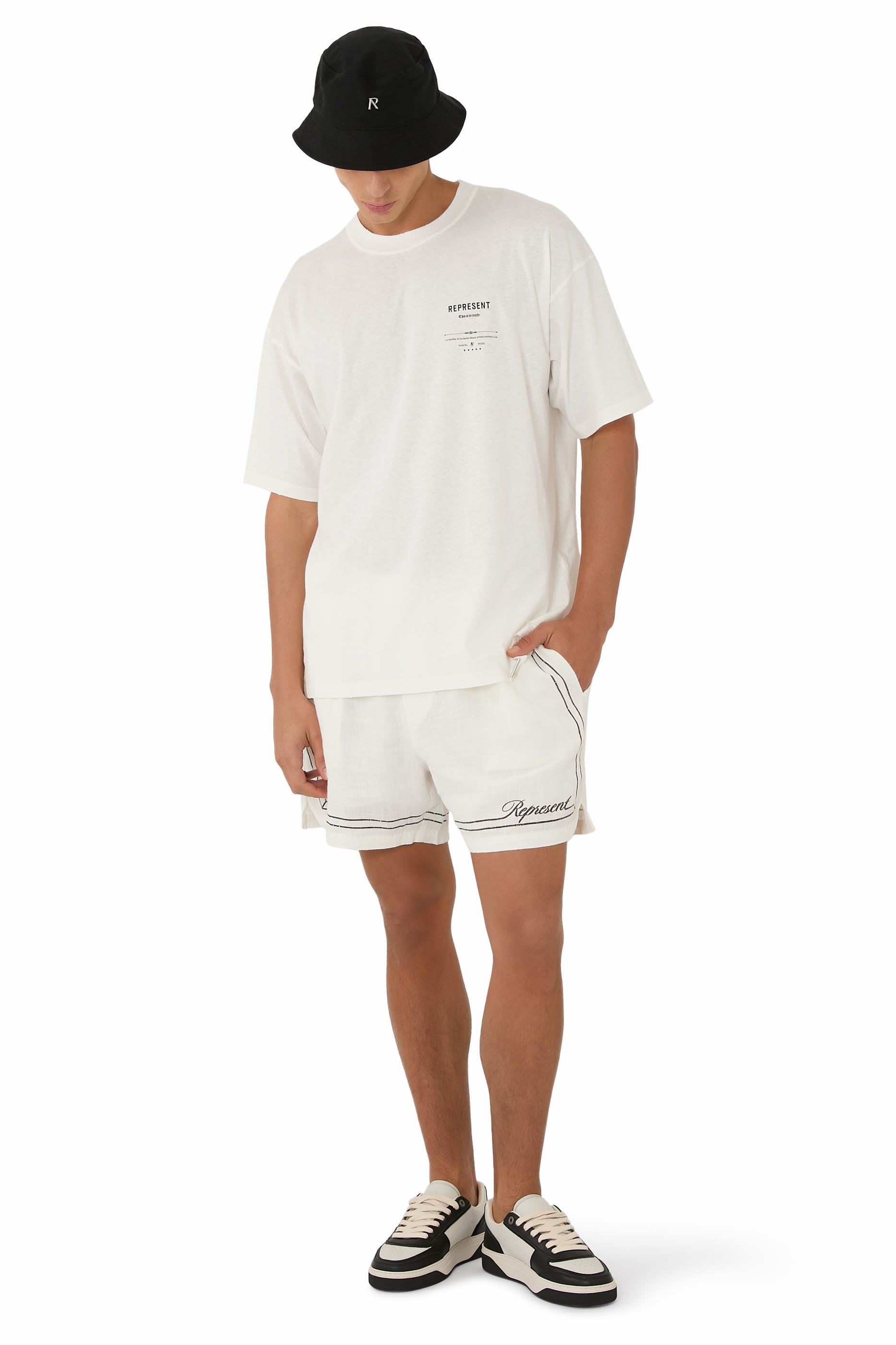  Initial Leather Sneakers