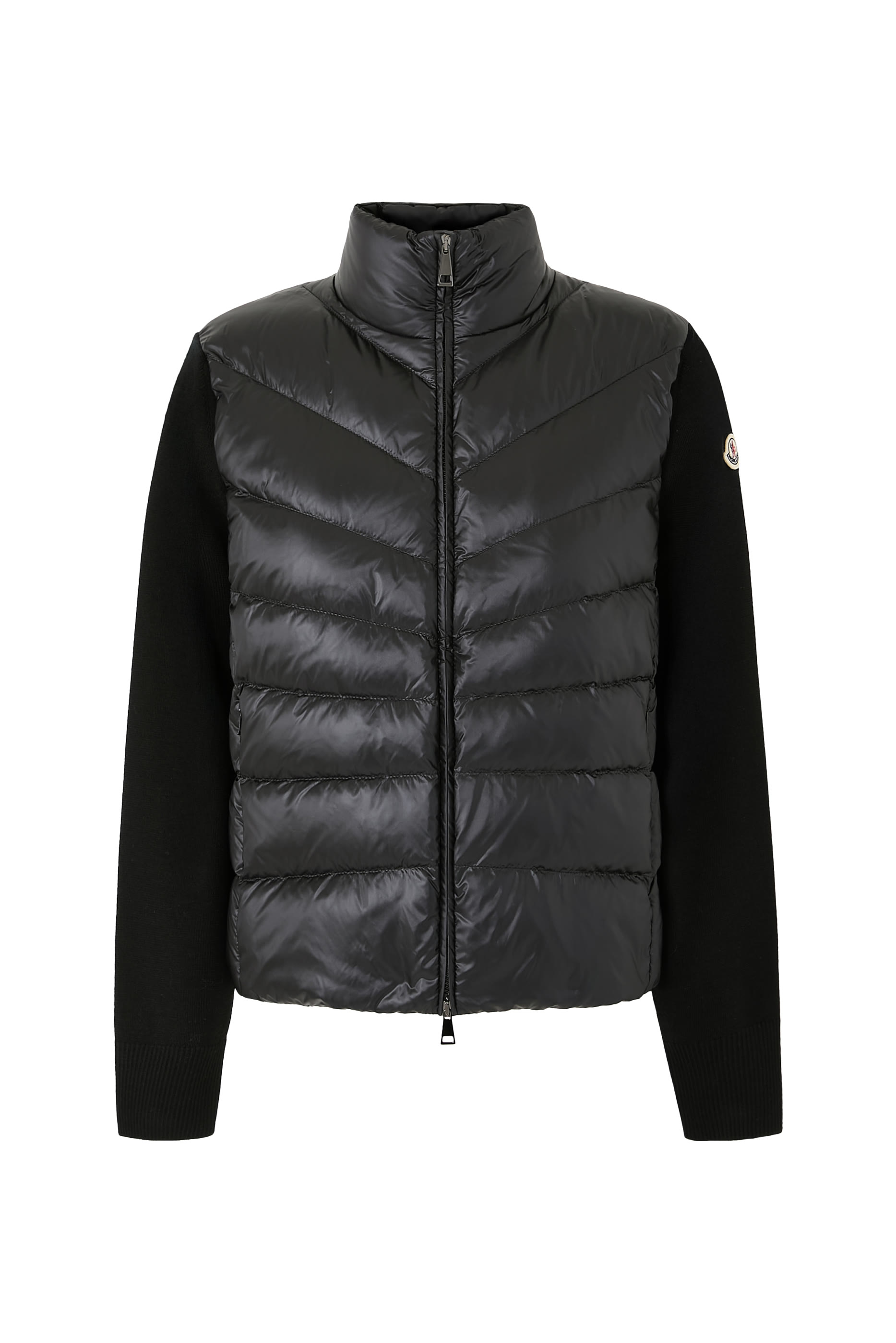 Padded Wool Tricot Cardigan